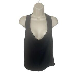 ROCK ETIQUETTE CLASSIC Women's Size Medium Black Cutout Back Chain Detail Blouse